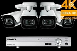 4K Ultra HD 4 Channel Security System with 4 Ultra HD 4K (8MP) Outdoor Metal Audio Cameras, 150ft Color Night Vision