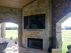 Patio TV mounted